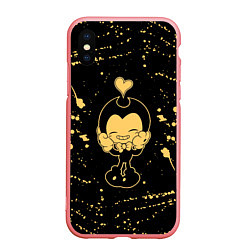 Чехол iPhone XS Max матовый Bendy And The Ink Machine heart, цвет: 3D-баблгам