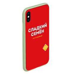 Чехол iPhone XS Max матовый СЛАДКИЙ СЕМЁН, цвет: 3D-салатовый — фото 2