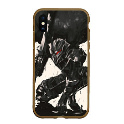 Чехол iPhone XS Max матовый Guts Berserk art, цвет: 3D-коричневый