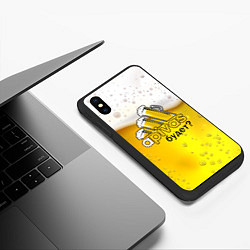 Чехол iPhone XS Max матовый Apivas будет? пиво, цвет: 3D-черный — фото 2