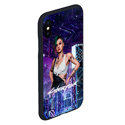 Чехол iPhone XS Max матовый Judy Cyberpunk2077 Джуди, цвет: 3D-черный — фото 2