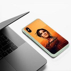 Чехол iPhone XS Max матовый Panam Cyberpunk2077, цвет: 3D-салатовый — фото 2