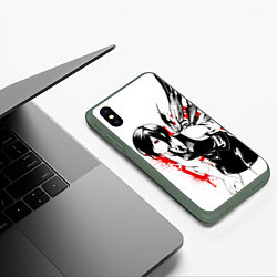 Чехол iPhone XS Max матовый ТОУКА TOKYO GHOUL, цвет: 3D-темно-зеленый — фото 2