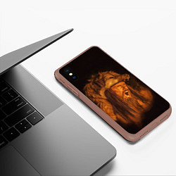 Чехол iPhone XS Max матовый Амлет в волке, цвет: 3D-коричневый — фото 2