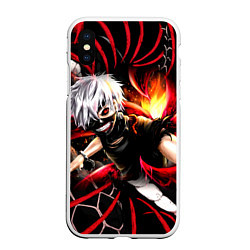 Чехол iPhone XS Max матовый Tokyo Ghoul Токийский Гуль Red Snake, цвет: 3D-белый