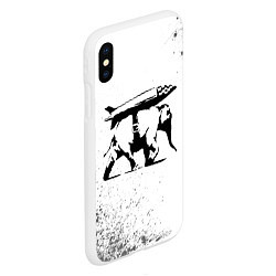 Чехол iPhone XS Max матовый BANKSY - СЛОН Краска, цвет: 3D-белый — фото 2
