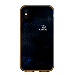 Чехол iPhone XS Max матовый Lexus лексус, цвет: 3D-коричневый