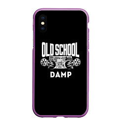 Чехол iPhone XS Max матовый HIP HOP Старая школа, цвет: 3D-фиолетовый