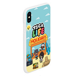 Чехол iPhone XS Max матовый Toca Life Holiday!, цвет: 3D-белый — фото 2