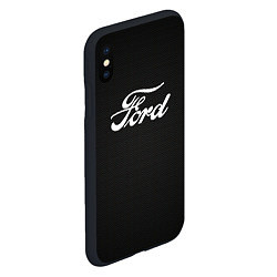 Чехол iPhone XS Max матовый Ford форд крбон, цвет: 3D-черный — фото 2