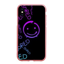 Чехол iPhone XS Max матовый Neon Bored Half pattern, цвет: 3D-баблгам