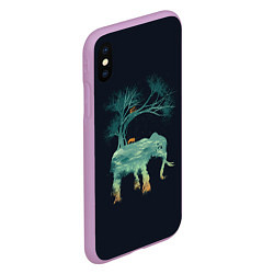 Чехол iPhone XS Max матовый Душа природы - Африка, цвет: 3D-сиреневый — фото 2