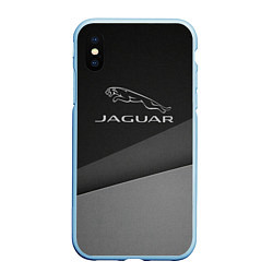 Чехол iPhone XS Max матовый JAGUR оттенки серого, цвет: 3D-голубой