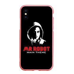 Чехол iPhone XS Max матовый MR ROBOT Хакер, цвет: 3D-баблгам