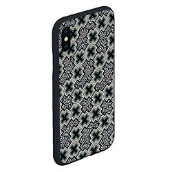Чехол iPhone XS Max матовый Круги и крестики, цвет: 3D-черный — фото 2
