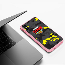 Чехол iPhone XS Max матовый Brawl Stars Камуфляж Жёлто-Серый, цвет: 3D-баблгам — фото 2