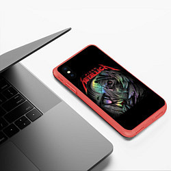 Чехол iPhone XS Max матовый NIXON METALLICA, цвет: 3D-красный — фото 2
