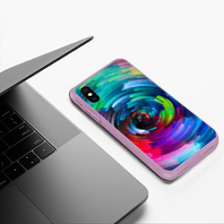 Чехол iPhone XS Max матовый Vanguard color pattern 2029, цвет: 3D-сиреневый — фото 2