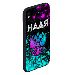 Чехол iPhone XS Max матовый Надя Россия, цвет: 3D-черный — фото 2