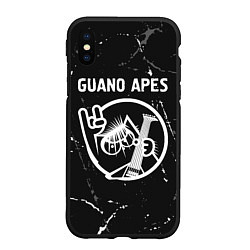 Чехол iPhone XS Max матовый Guano Apes КОТ Потертости, цвет: 3D-черный