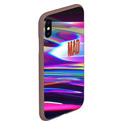 Чехол iPhone XS Max матовый Neon pattern Mad, цвет: 3D-коричневый — фото 2