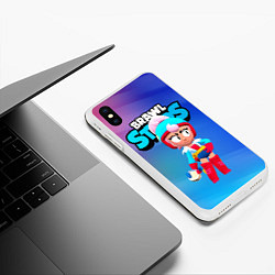 Чехол iPhone XS Max матовый BrawlStars Janet Джанет, цвет: 3D-белый — фото 2