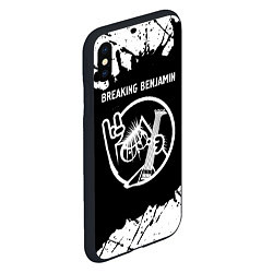 Чехол iPhone XS Max матовый Breaking Benjamin КОТ Брызги, цвет: 3D-черный — фото 2
