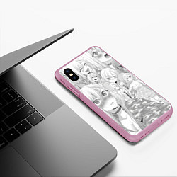 Чехол iPhone XS Max матовый Марин Китагава Эта фарфоровая кукла влюбилась Patt, цвет: 3D-розовый — фото 2
