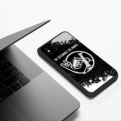 Чехол iPhone XS Max матовый 30 Seconds to Mars КОТ Краска, цвет: 3D-черный — фото 2