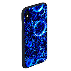 Чехол iPhone XS Max матовый Пузыри воздуха в воде Pattern, цвет: 3D-черный — фото 2