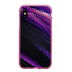 Чехол iPhone XS Max матовый Vanguard pattern Fashion 2023, цвет: 3D-малиновый