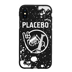 Чехол iPhone XS Max матовый Placebo - КОТ - Брызги, цвет: 3D-черный