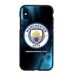 Чехол iPhone XS Max матовый МАНЧЕСТЕР СИТИ Manchester City 5, цвет: 3D-черный