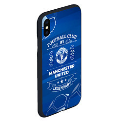 Чехол iPhone XS Max матовый Manchester United Legends, цвет: 3D-черный — фото 2