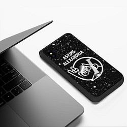 Чехол iPhone XS Max матовый Asking Alexandria - КОТ - Краска, цвет: 3D-черный — фото 2