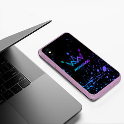 Чехол iPhone XS Max матовый Mamamoo neon, цвет: 3D-сиреневый — фото 2