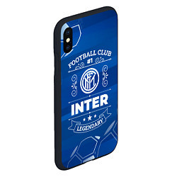 Чехол iPhone XS Max матовый Inter FC 1, цвет: 3D-черный — фото 2