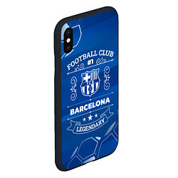 Чехол iPhone XS Max матовый Barcelona FC 1, цвет: 3D-черный — фото 2