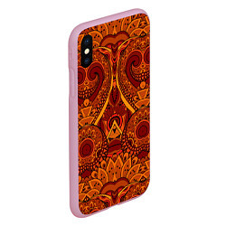 Чехол iPhone XS Max матовый Abstract узоры, цвет: 3D-розовый — фото 2