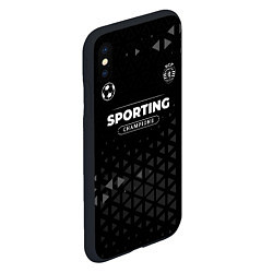 Чехол iPhone XS Max матовый Sporting Форма Champions, цвет: 3D-черный — фото 2