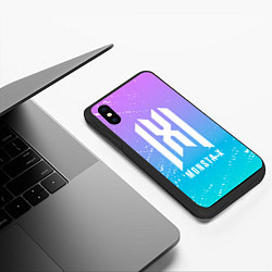 Чехол iPhone XS Max матовый Monsta x neon, цвет: 3D-черный — фото 2