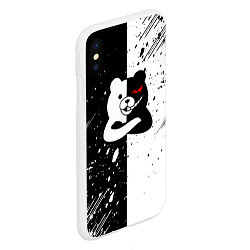 Чехол iPhone XS Max матовый Monokuma брызги, цвет: 3D-белый — фото 2