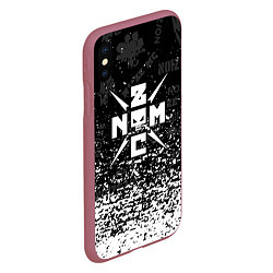Чехол iPhone XS Max матовый Noize mc брызги, цвет: 3D-малиновый — фото 2