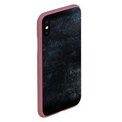 Чехол iPhone XS Max матовый Темная текстура, цвет: 3D-малиновый — фото 2