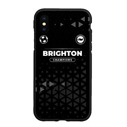 Чехол iPhone XS Max матовый Brighton Форма Champions, цвет: 3D-черный
