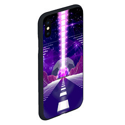 Чехол iPhone XS Max матовый Vaporwave Neon Space, цвет: 3D-черный — фото 2