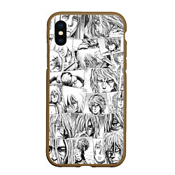 Чехол iPhone XS Max матовый Сага о Винланде pattern, цвет: 3D-коричневый