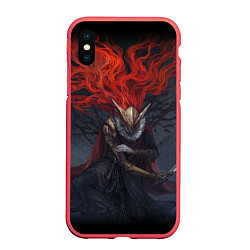 Чехол iPhone XS Max матовый ELDEN RING МАЛЕНИЯ MALENIA, цвет: 3D-красный