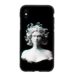 Чехол iPhone XS Max матовый Горгона медуза medusa gorgon, цвет: 3D-черный