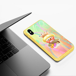 Чехол iPhone XS Max матовый Лалафанфан король, цвет: 3D-желтый — фото 2